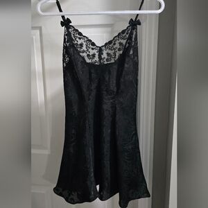 Victoria's Secret Black Lace Chemise